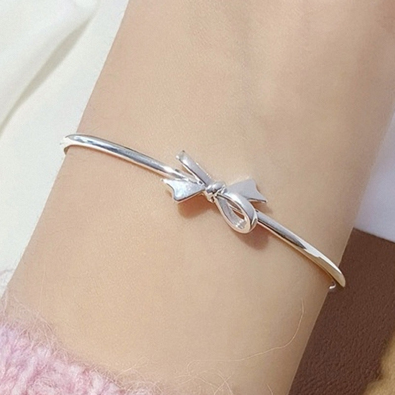 Bow Fashion Popular Open Live Broadcast Argent Bracelet