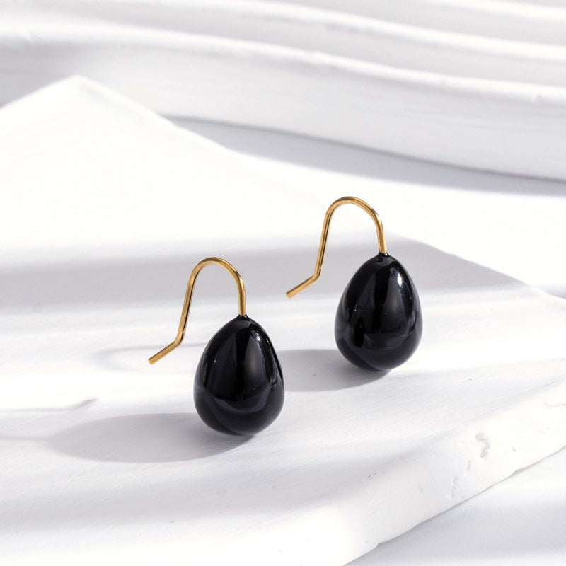 Temperament Candy Color Stainless Simple Exquisite Earrings