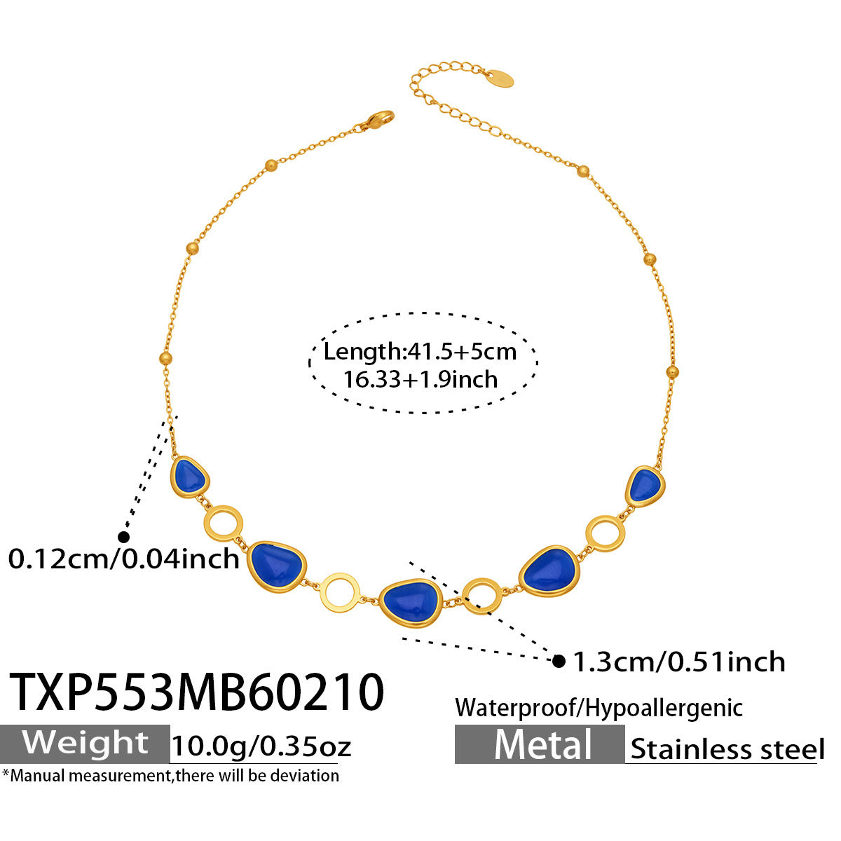 Li Light Luxury Oval Opal Stainless Steel Jewelry Set