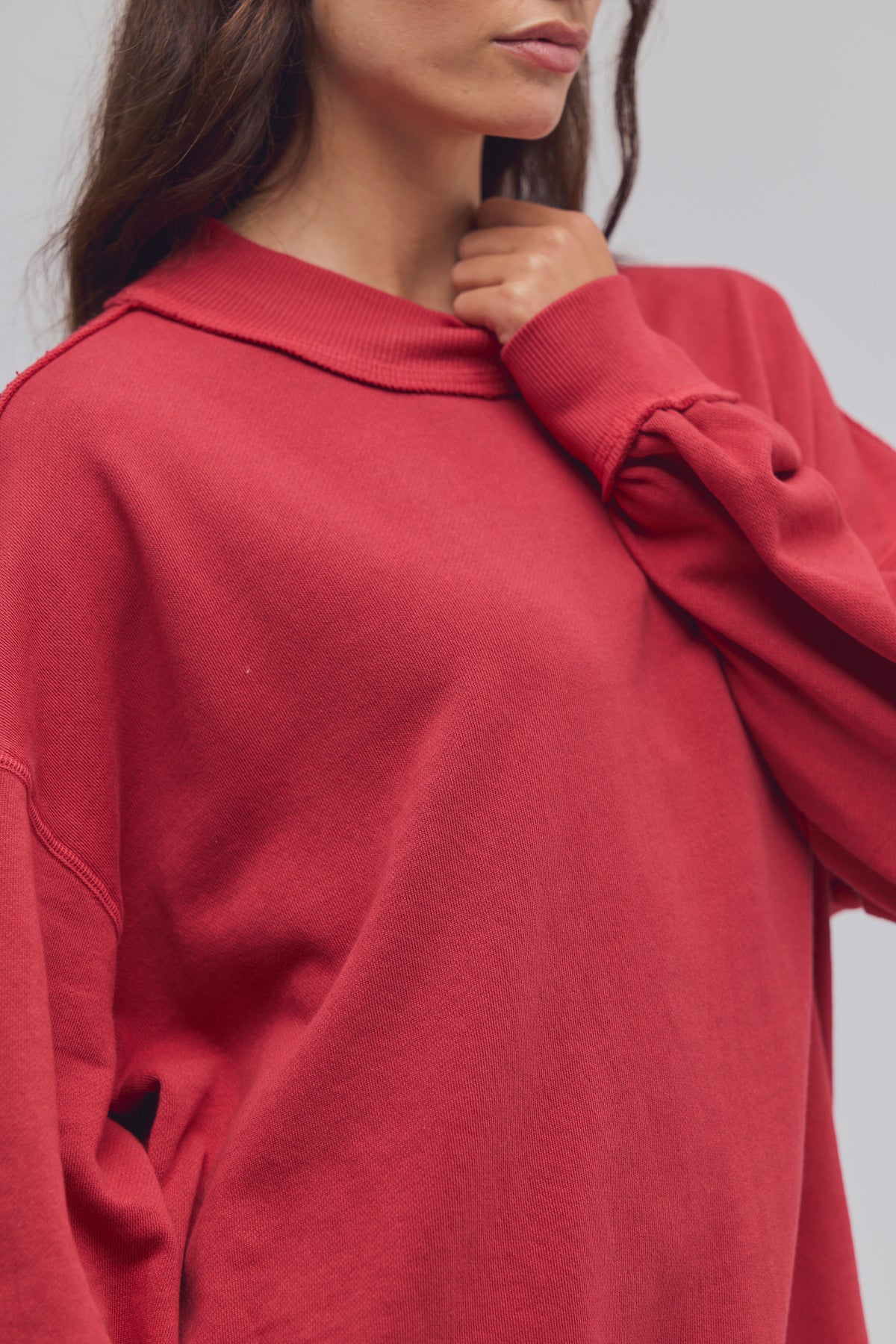 Free People Palm Springs Pullover in Salsa