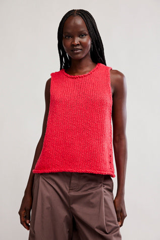 Free People Opal Knit Tank in Sour Sweet