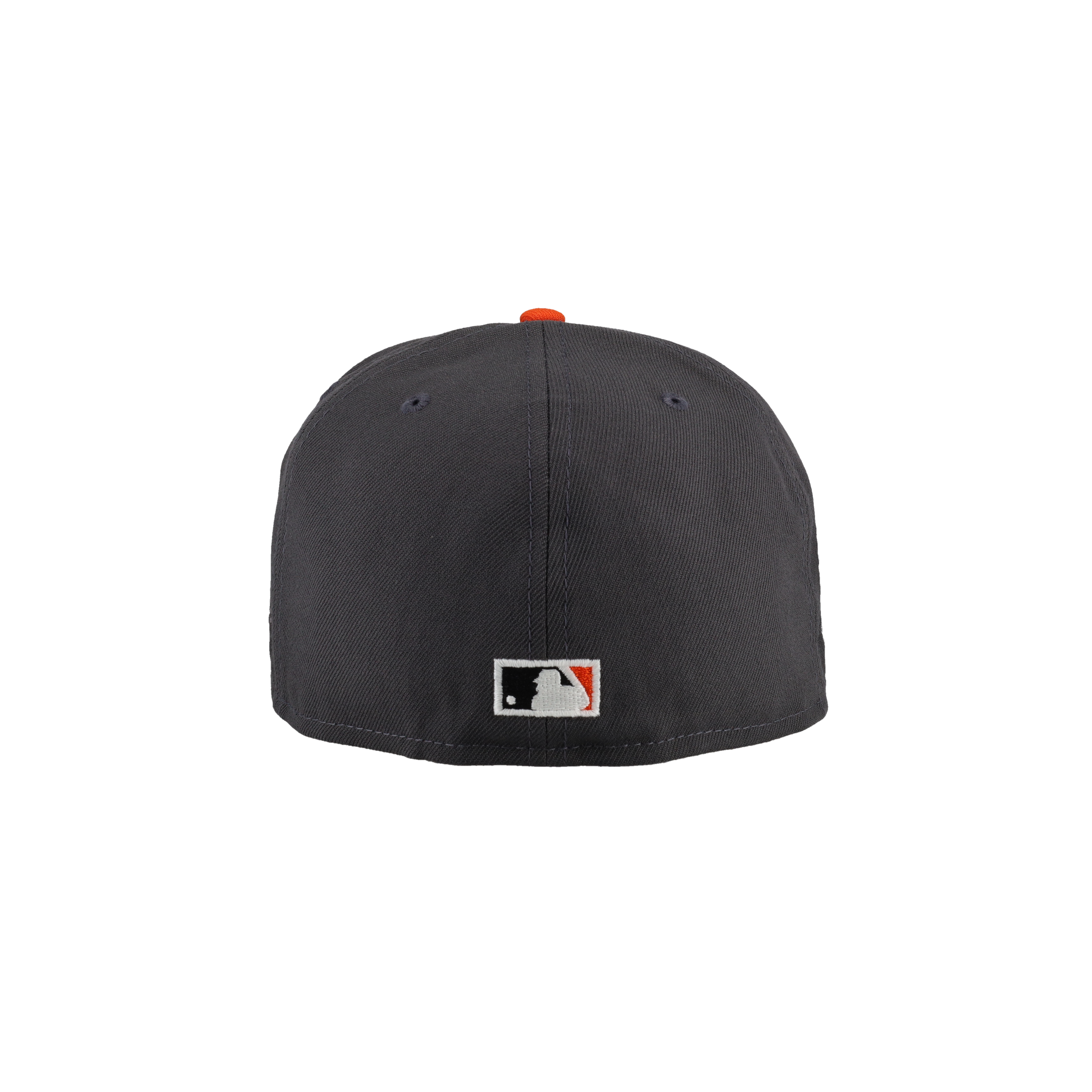 Baltimore Orioles Graphite/Orange 50th Anniversary Script Metallic 59Fifty Fitted Hat