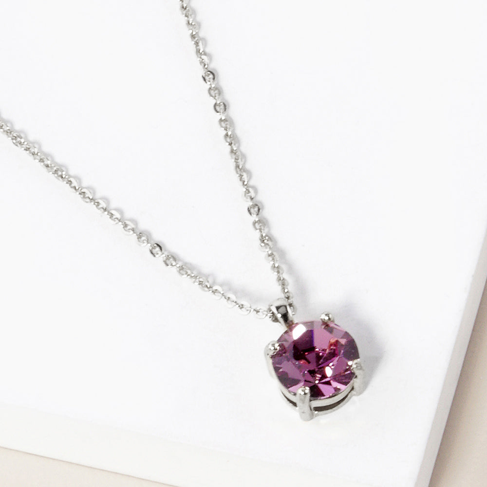 June - Birthstone Pendant Necklace