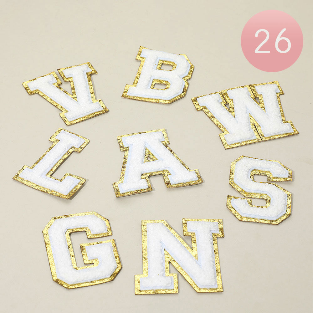 26PCS - Iron On Decorative Monogram Applique Patch