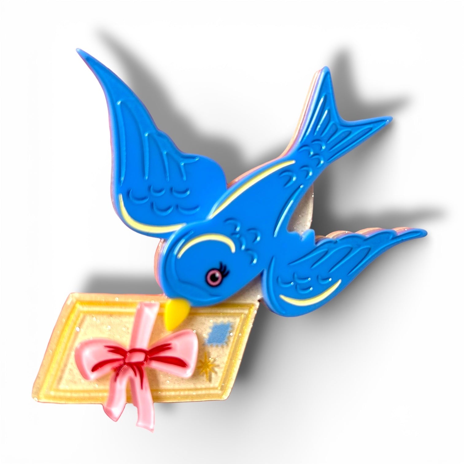 Flight of Fancy Brooch by 50's Vintage Dame x Lipstick & Chrome — Retro Bird in Flight Pin