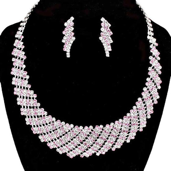 Crystal Rhinestone Round Collar Necklace