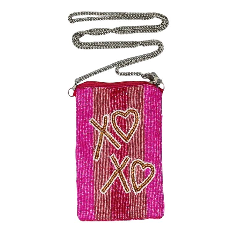 Xoxo Seed Beaded Phone Purse