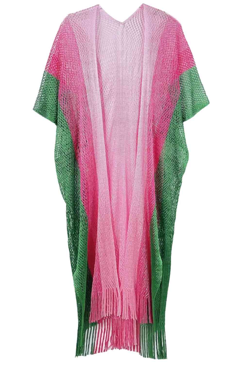 Two Tone Lurex Kimono