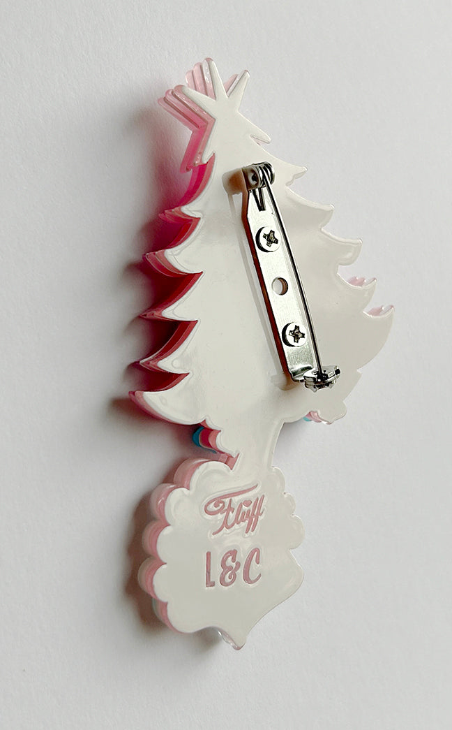 Pinkmas Glam Brooch by Miss Fluff x Lipstick & Chrome