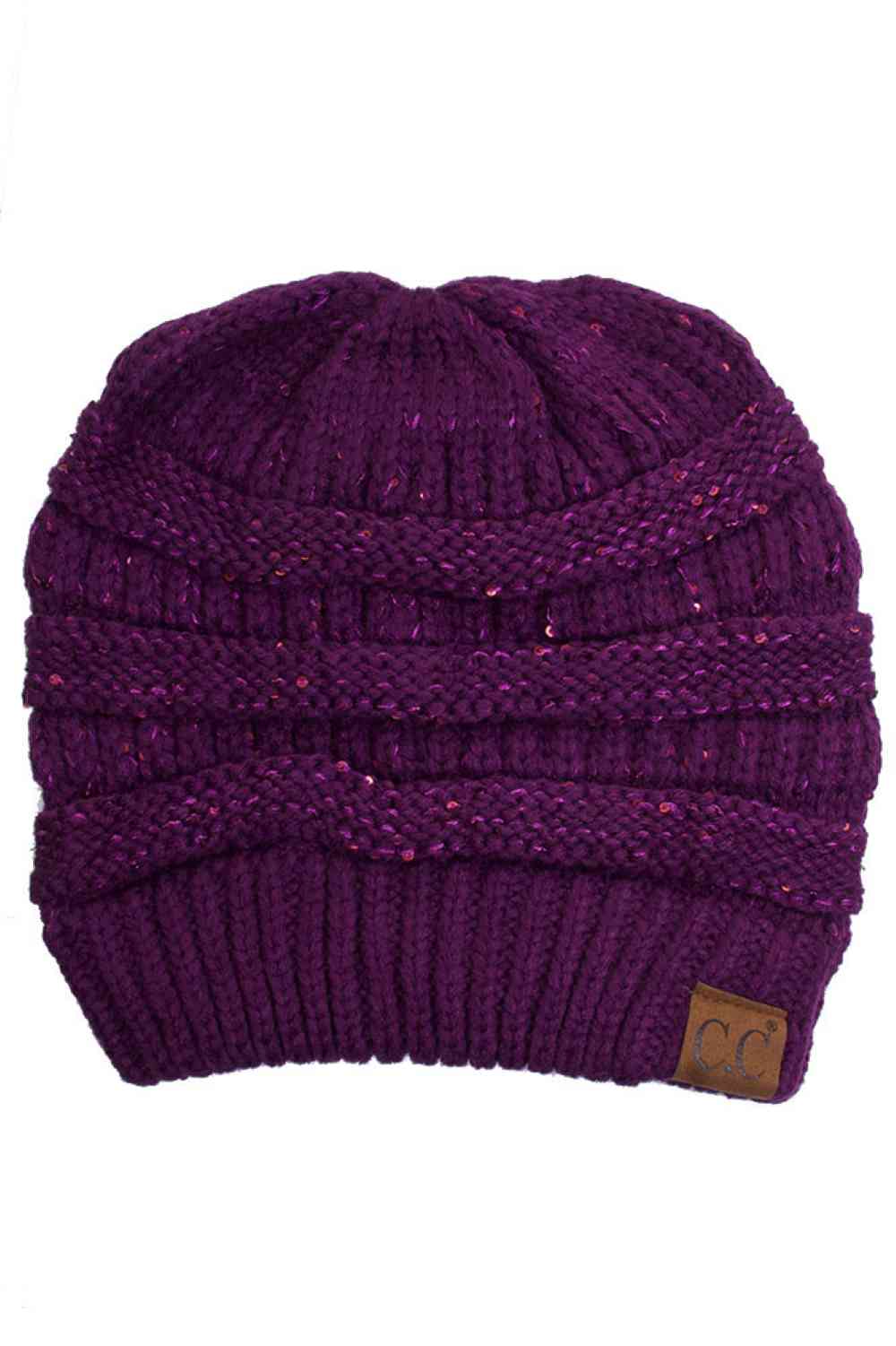 C.C Sequin Knitted Soft Beanie