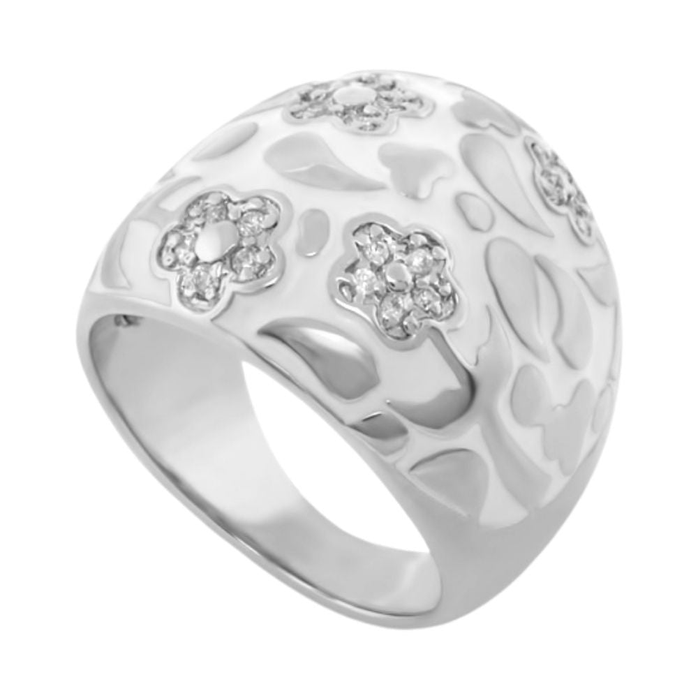 Flowers by Orly Ring — Domed Pavé Flower