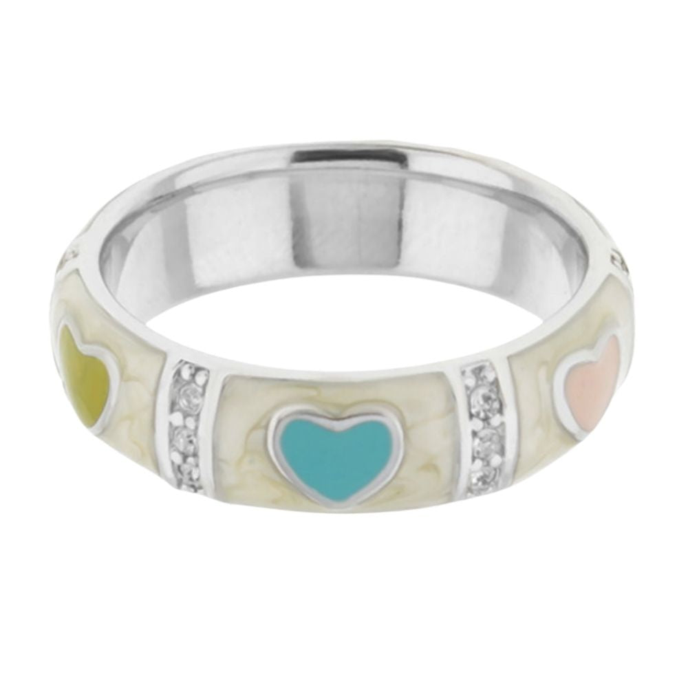 Lots of Love Stackable Ring — Heart & Pavé Station