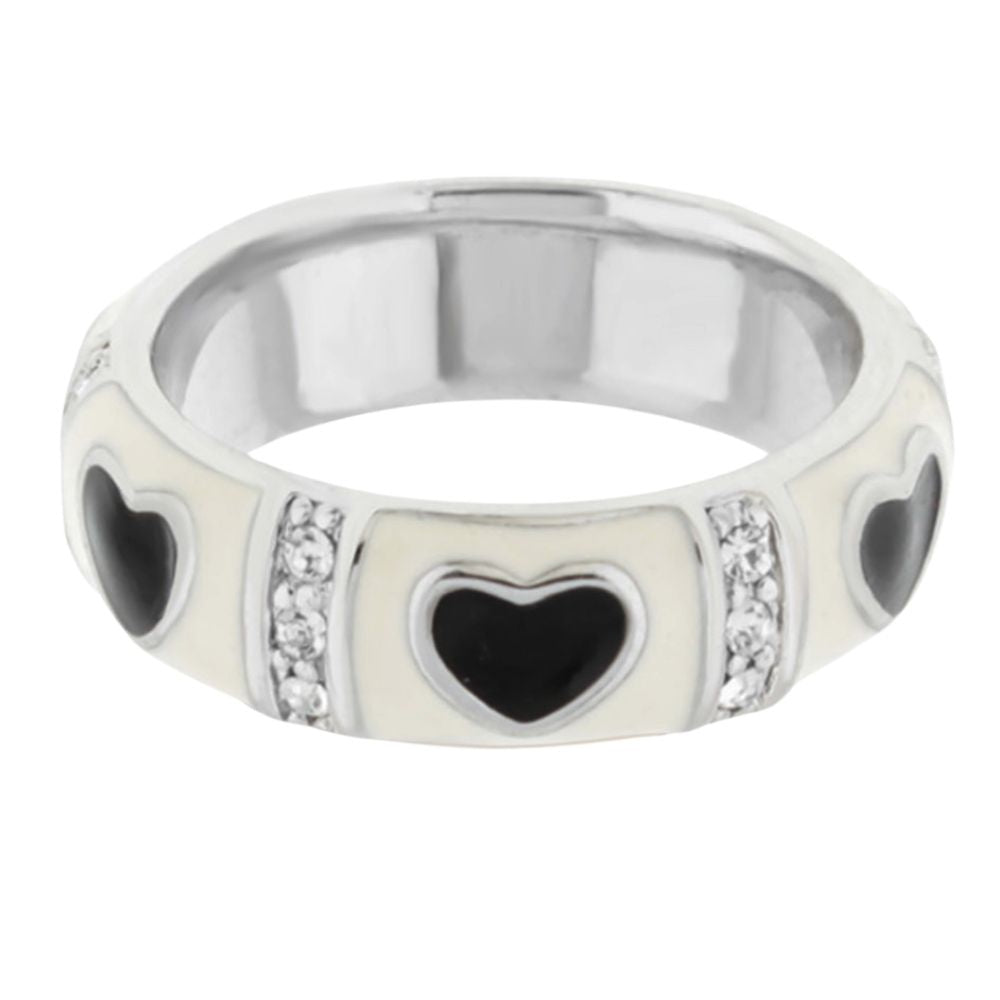 Lots of Love Stackable Ring — Heart & Pavé Station