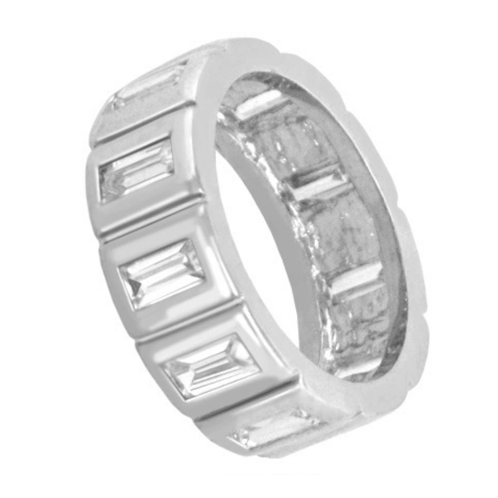 Glamour Pave Stackable Ring — Framed Baguette