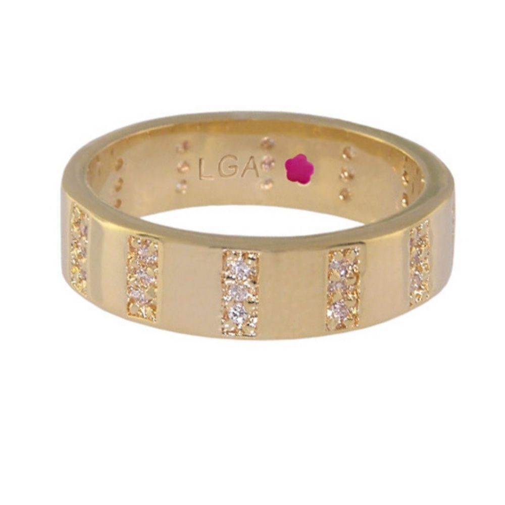 Glamour Pave Stackable Ring — Pavé Stripe Band