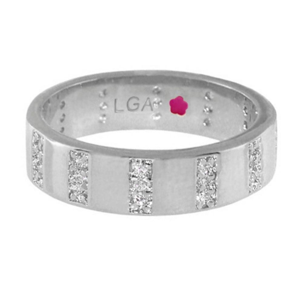Glamour Pave Stackable Ring — Pavé Stripe Band