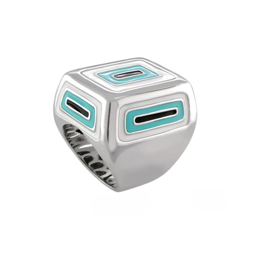 Modern Art cocktail ring