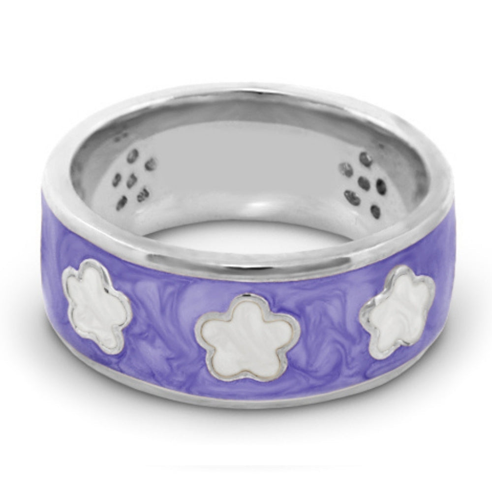 Daisy Love Band Ring — Three Flowers
