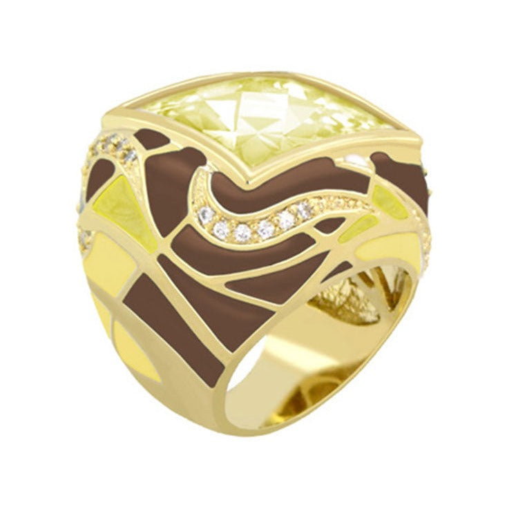 Bold Splash On Cocktail Ring