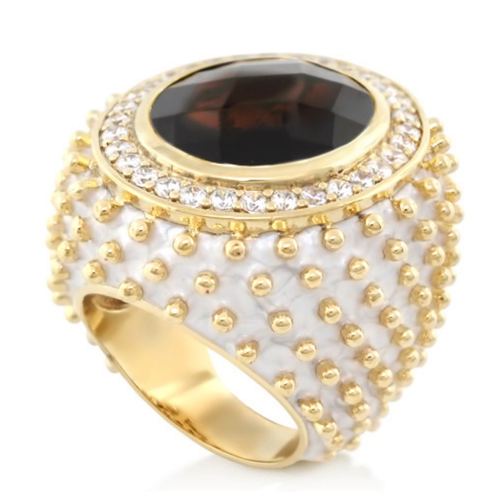 Fresh Fantasy Cocktail Ring — Pavé Halo Dome