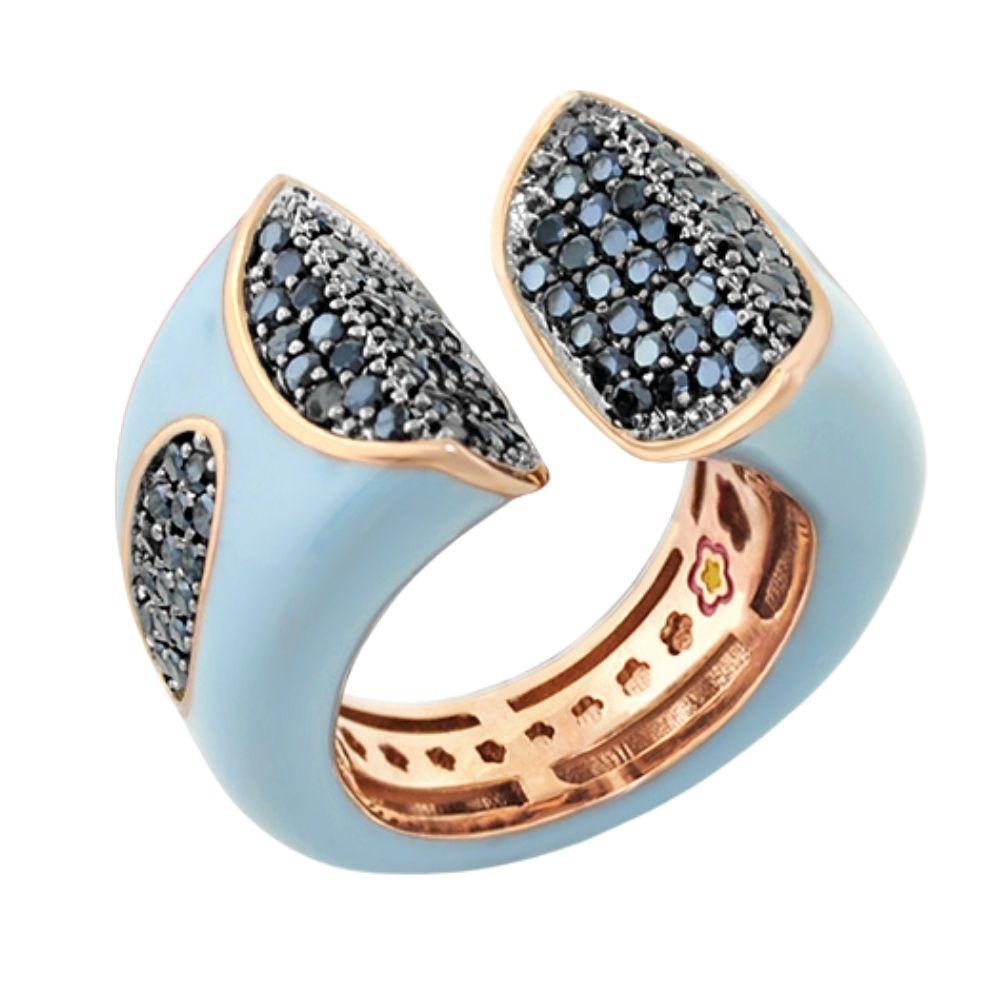 Earth Wind and Fire Ring — Pavé Inlay