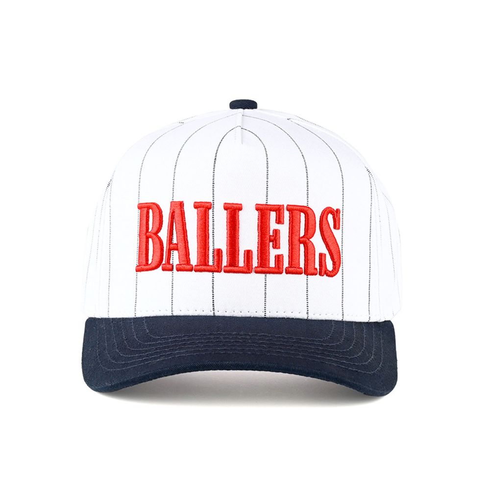 C.C BALLERS Letter Stripe Pattern Trucker Cap
