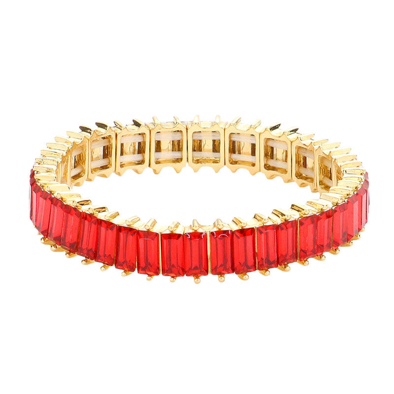Rectangle Stone Stretch Evening Bracelet