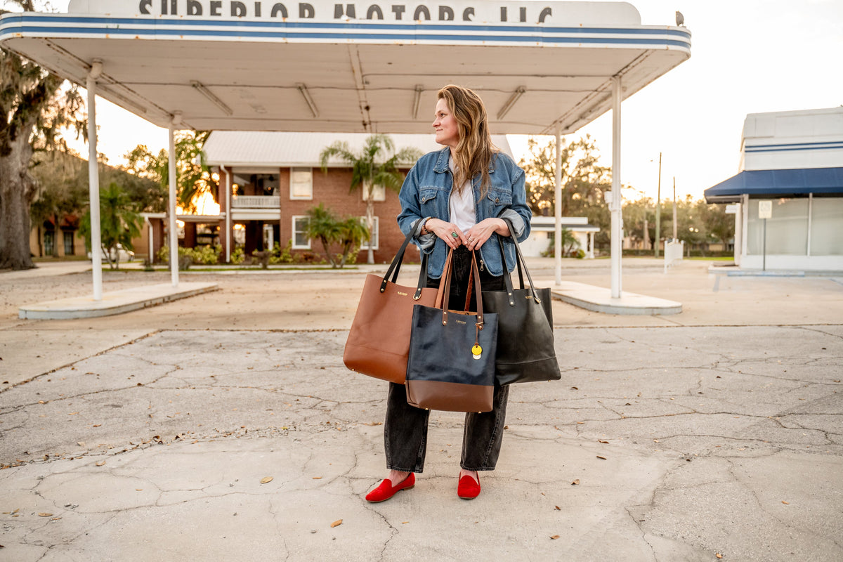 Emma Leather Tote | Fatigue