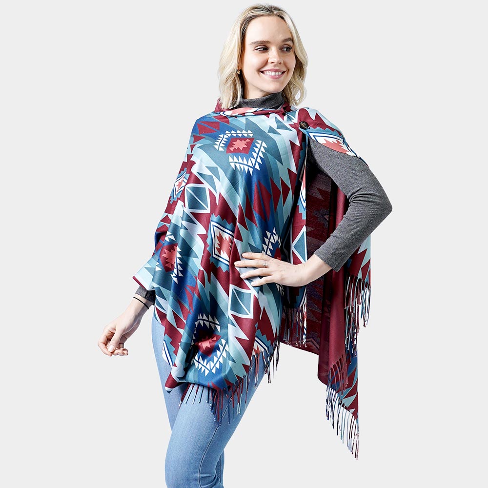 Western Doublesided Shawl/Poncho