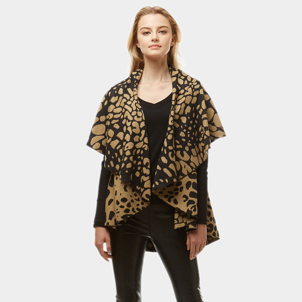 Diameter Animal Print Cape Vest
