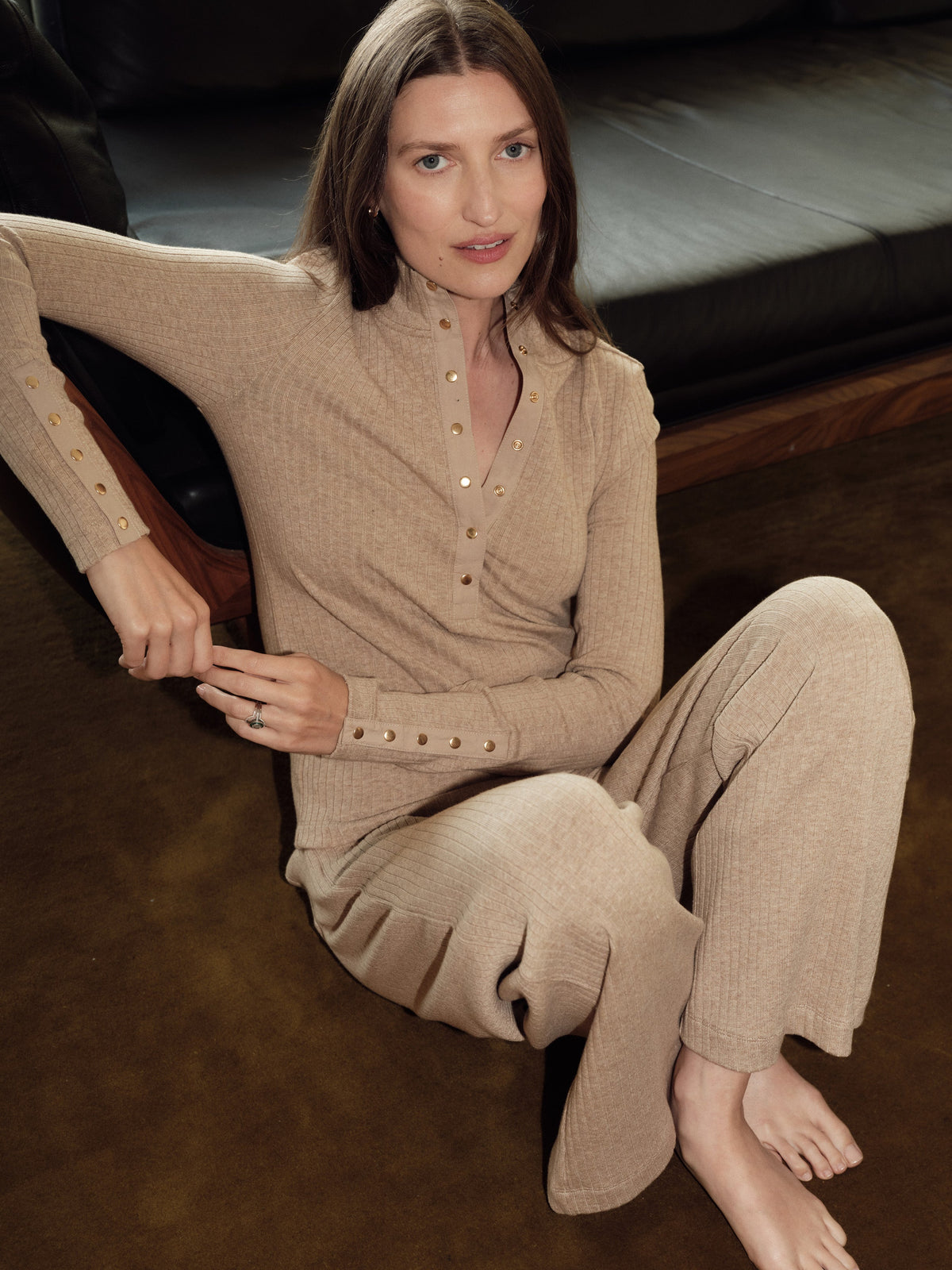 Sheila Top in heather oatmeal