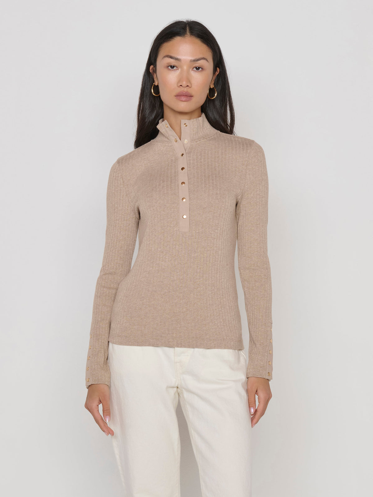 Sheila Top in heather oatmeal