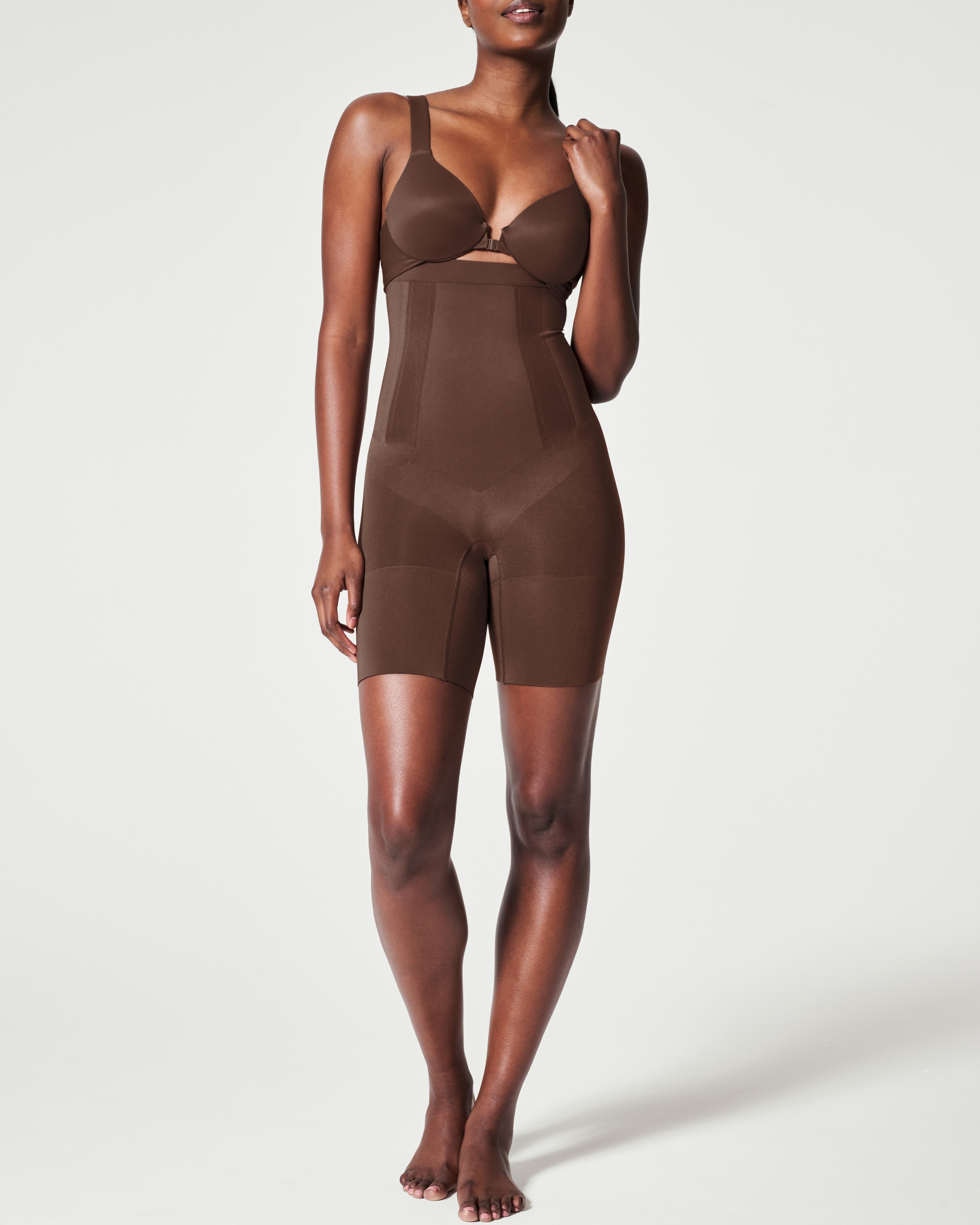 SPANXsculpt™ OnCore High-Waisted Mid-Thigh Short | Chestnut Brown