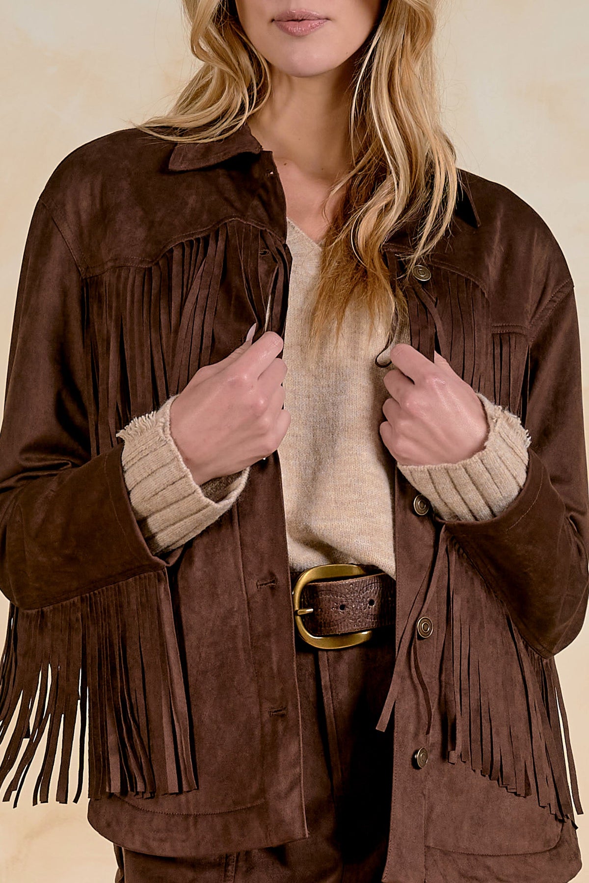 Fringe Jacket Chocolate