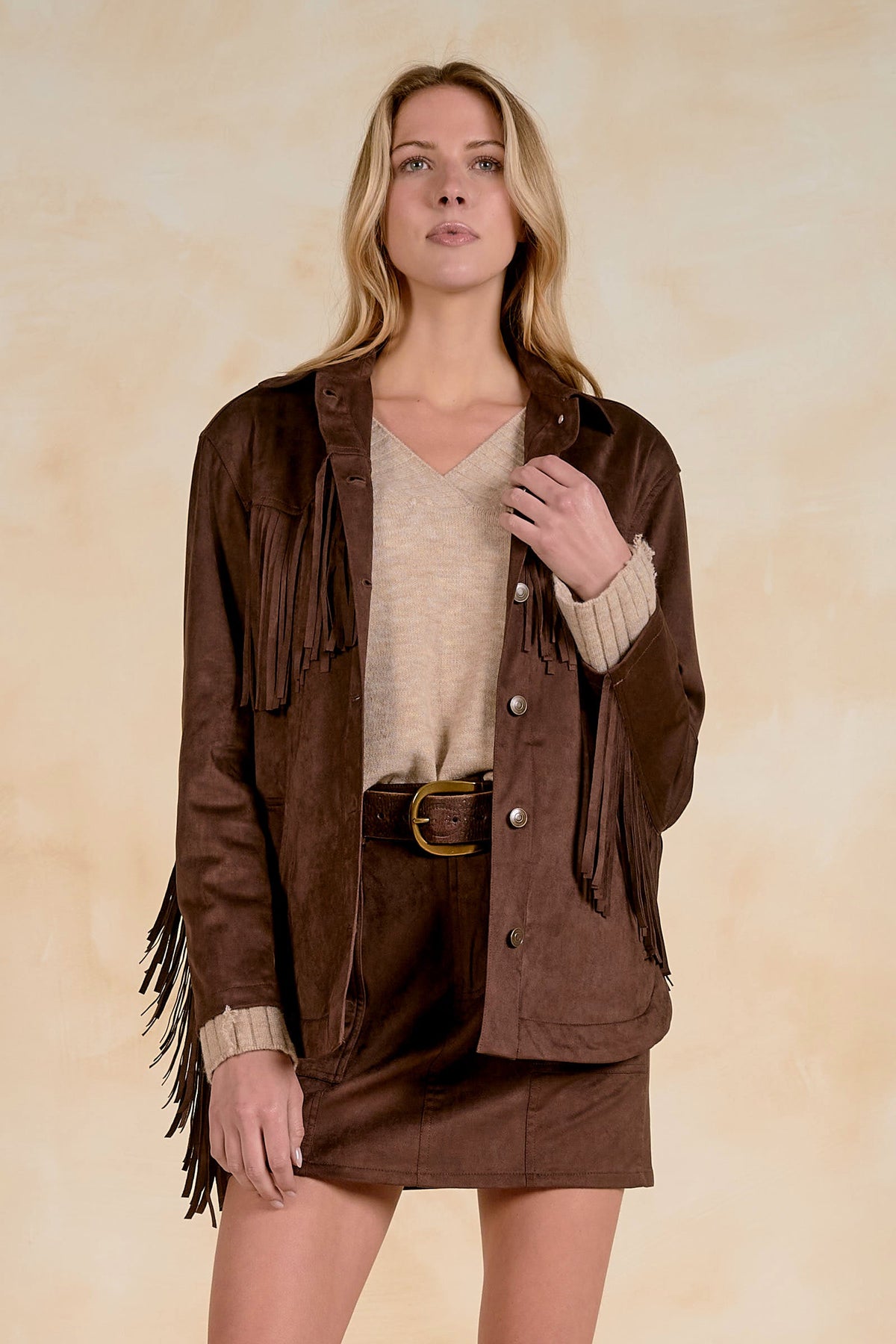 Fringe Jacket Chocolate
