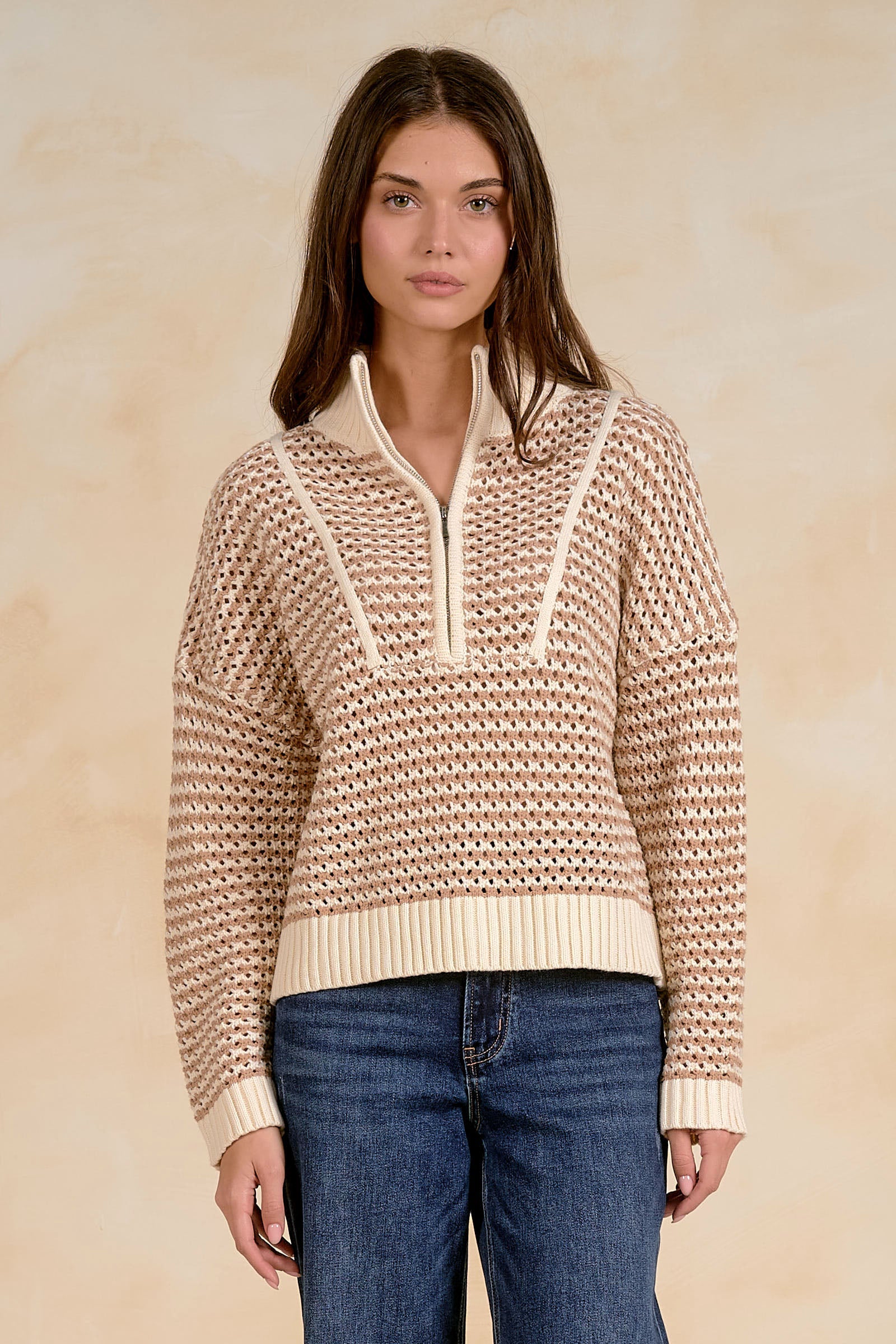 Blair Half Zip Natural
