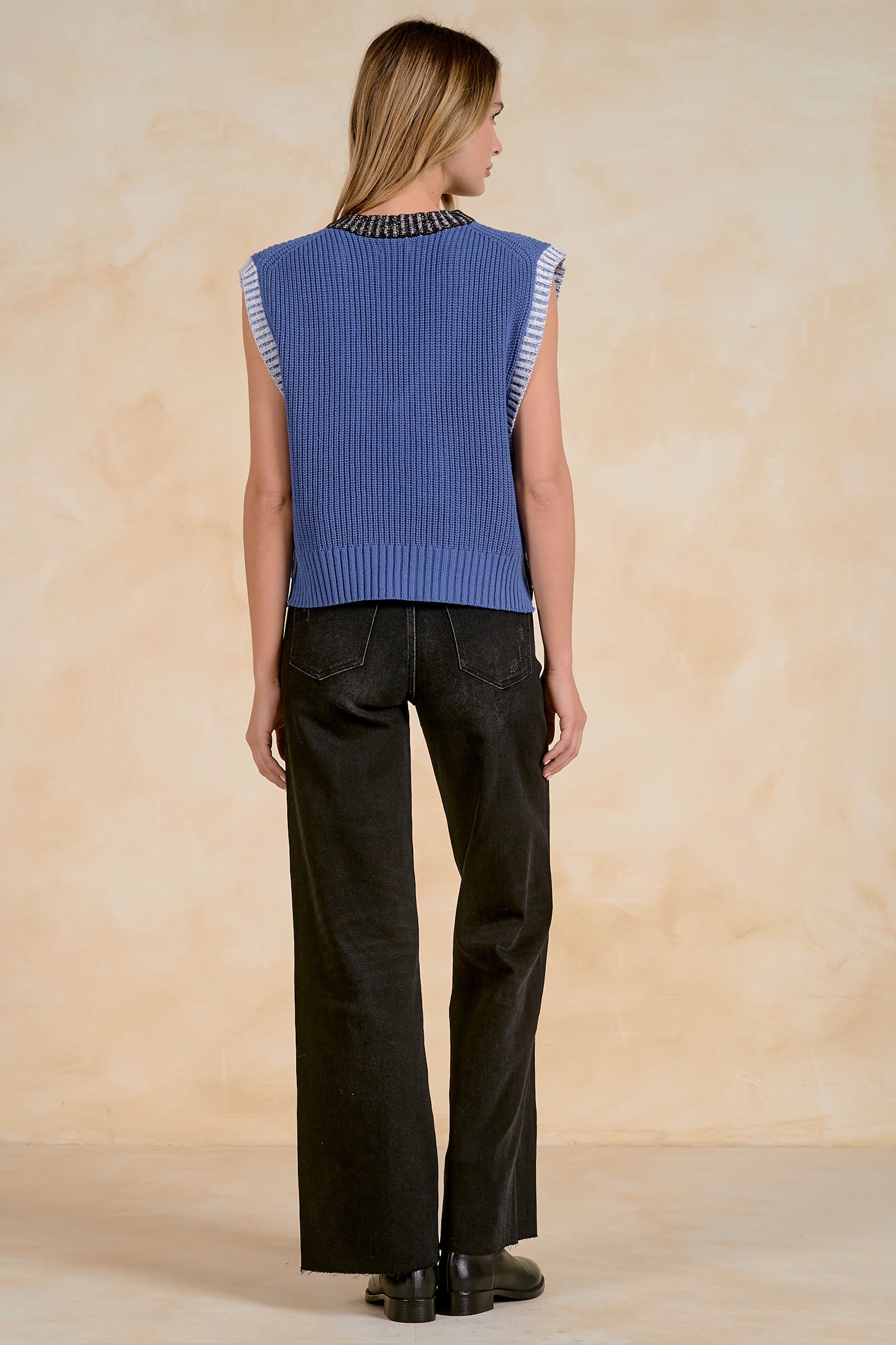 Sierra Sweater Vest Sapphire Blue