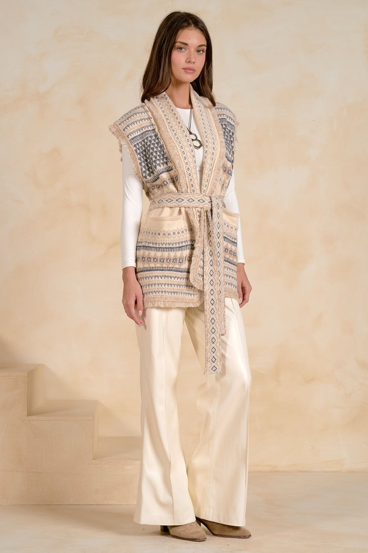Echo Sleeveless Cardigan Off White