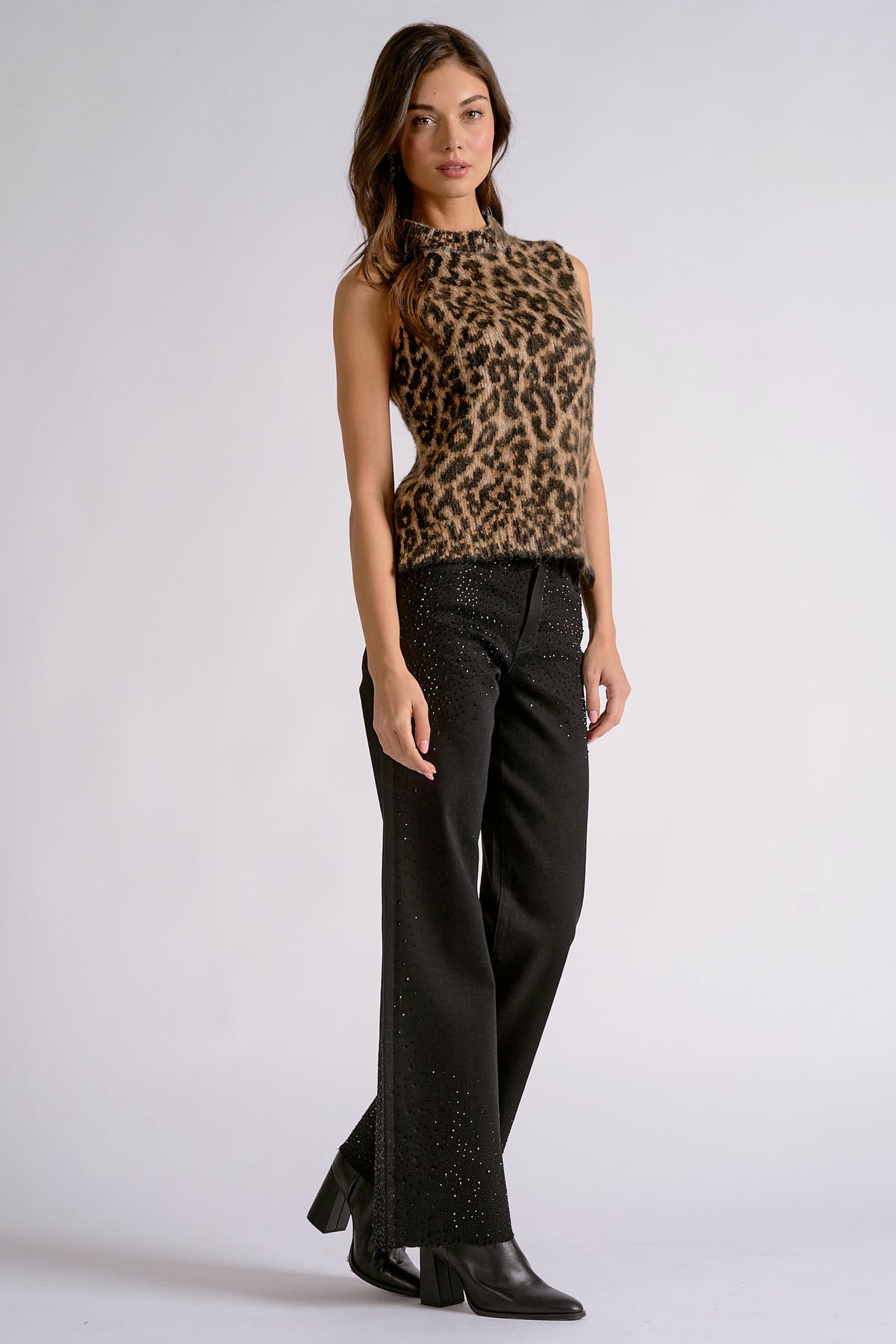 Cheetah Print Tank Sweater