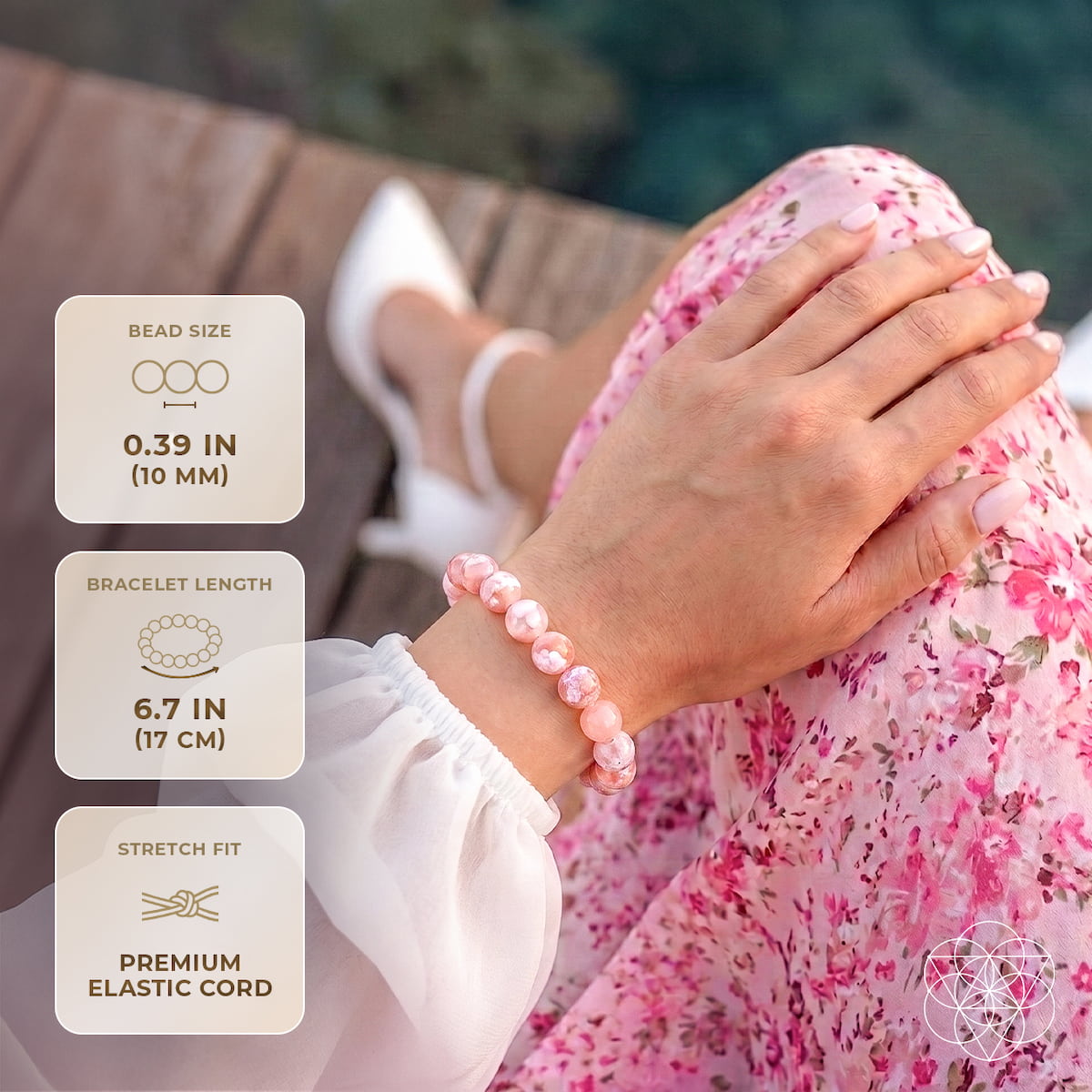 The Woman You’re Becoming - Sakura Flower Agate Bracelet