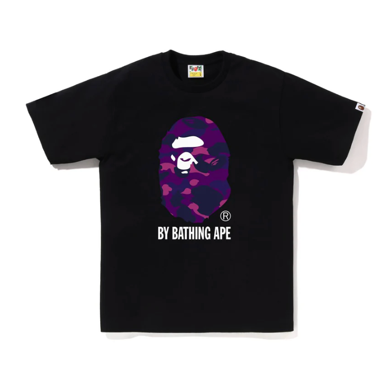BAPE COLOR CAMO BY BATHING APE TEE (Black/Purple)