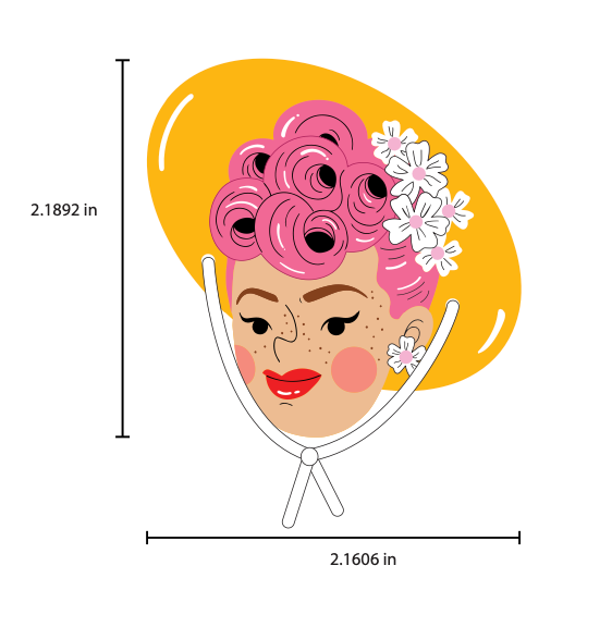 Elizabeth Brooch by Marla VonDuta x Lipstick & Chrome — Vintage Portrait Pin