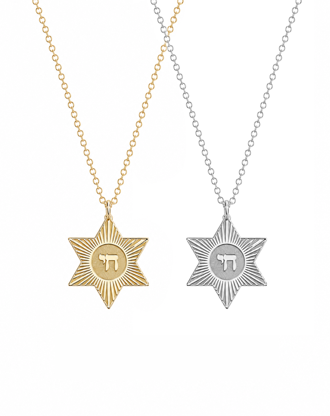 Chai Star of David Medallion Necklace