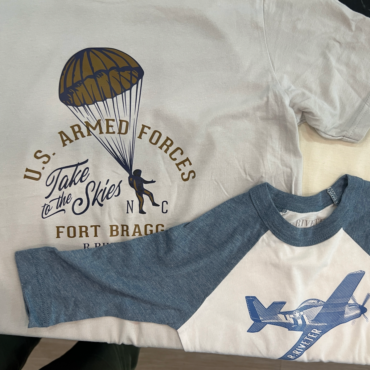 Baseball Plane Kids Denim T shirt