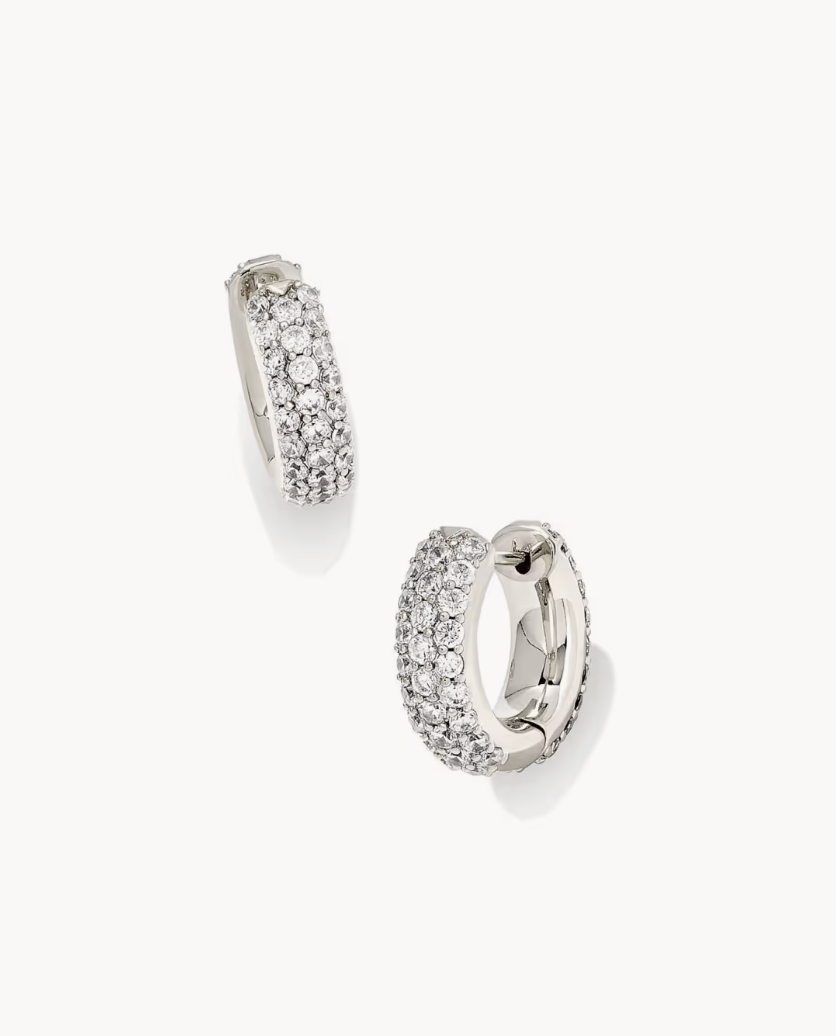 Mikki Pave Huggie Earrings