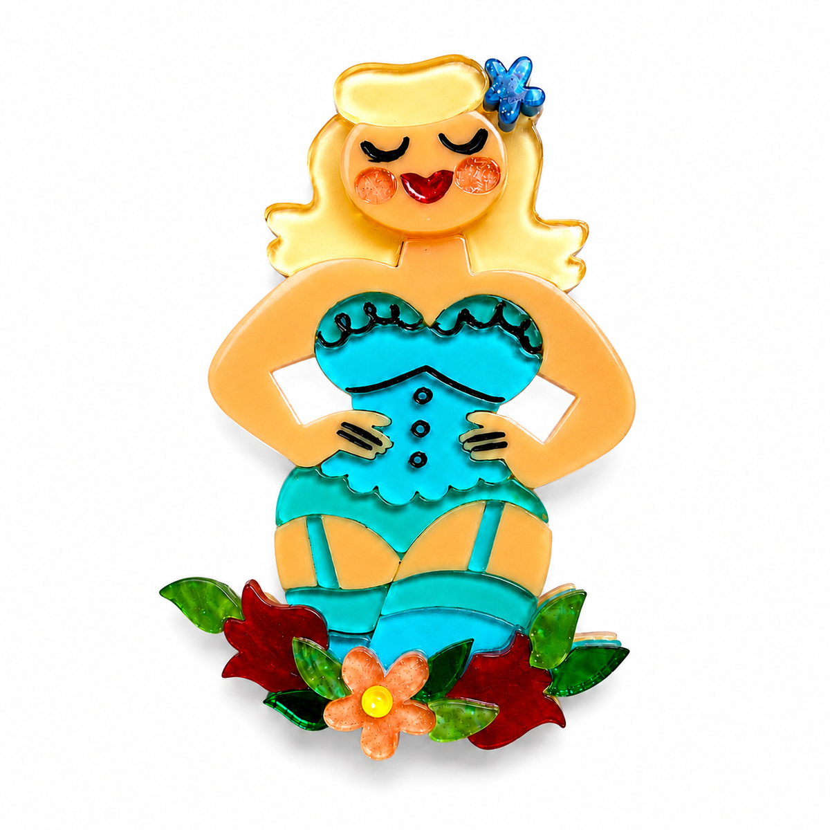 Showstopper Silhouette Brooch by Asia Ellington x Lipstick & Chrome