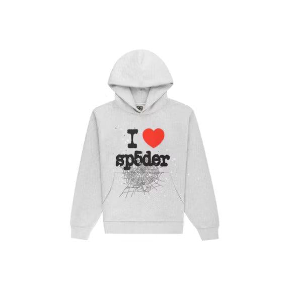 Sp5der Souvenir Hoodie Heather Grey