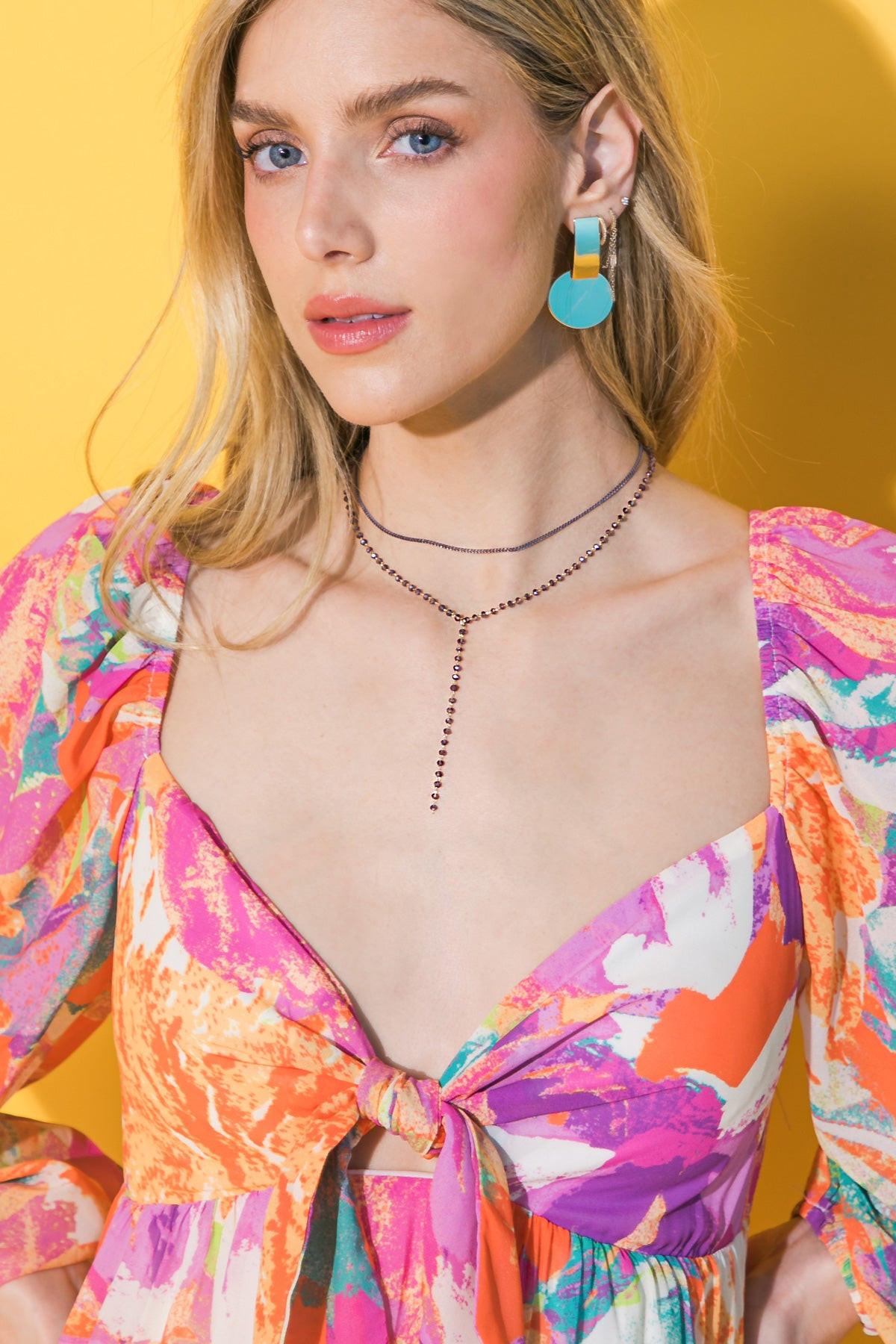 BEADED Y NECKLACE