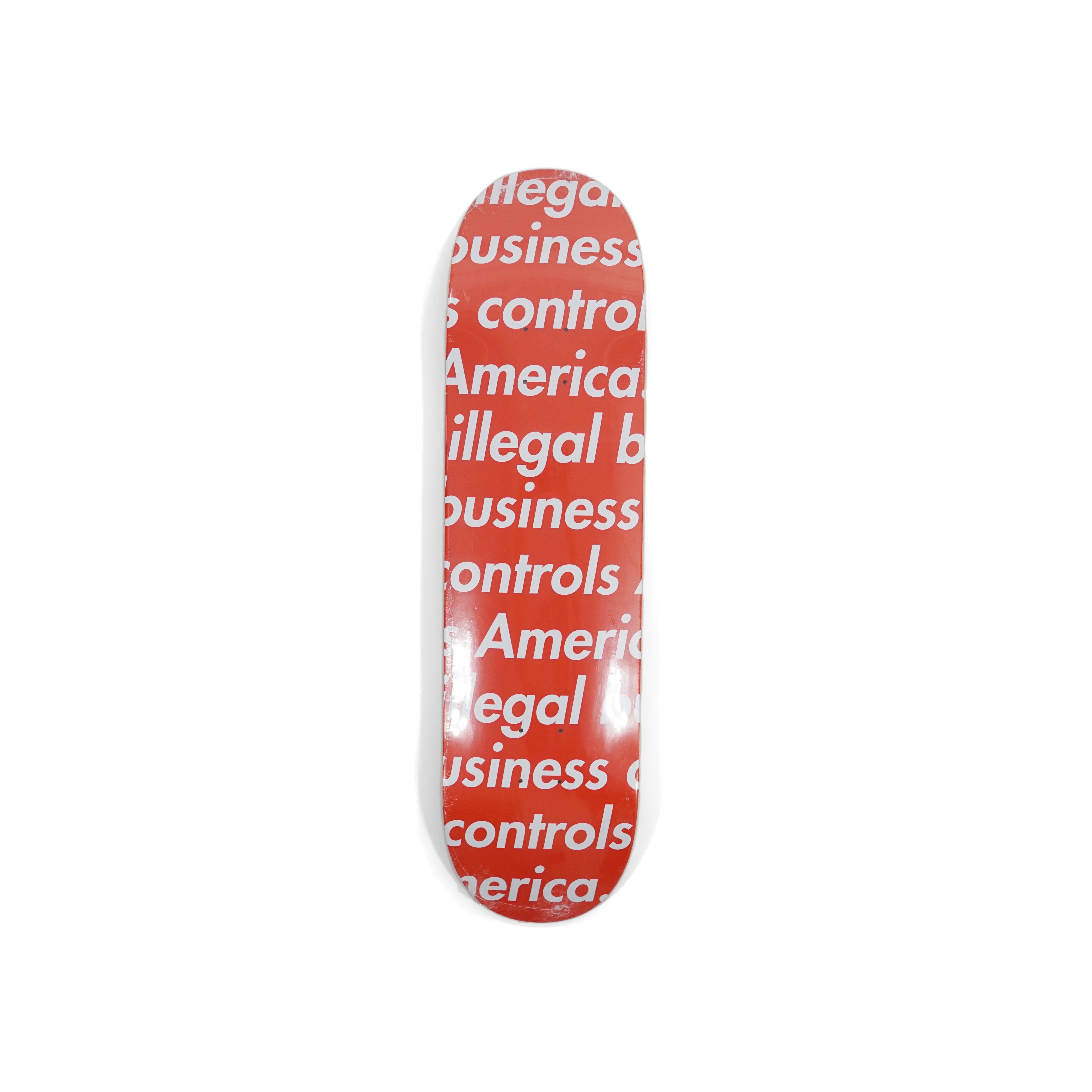 Supreme Illegal Business Skateboard Deck Red