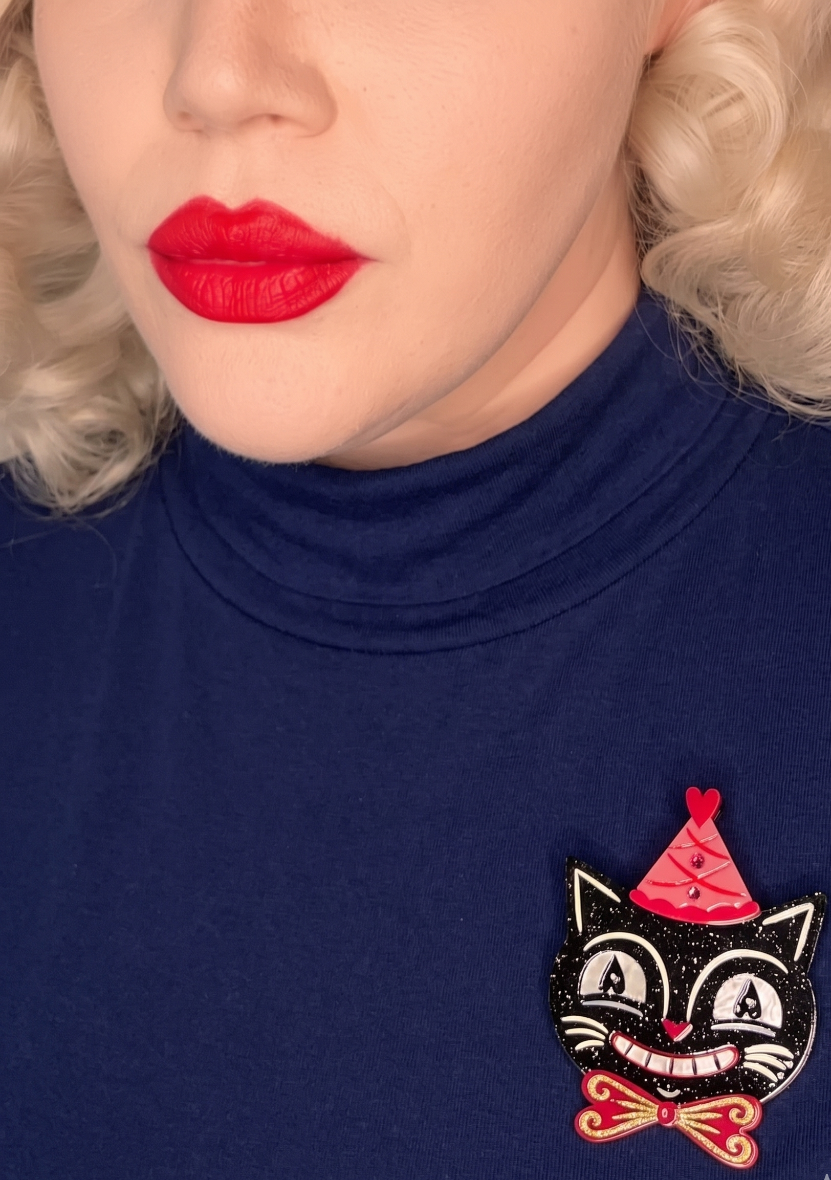 Sweetheart Jack Brooch by Johanna Parker x Lipstick & Chrome — Valloween Folk Art Pin